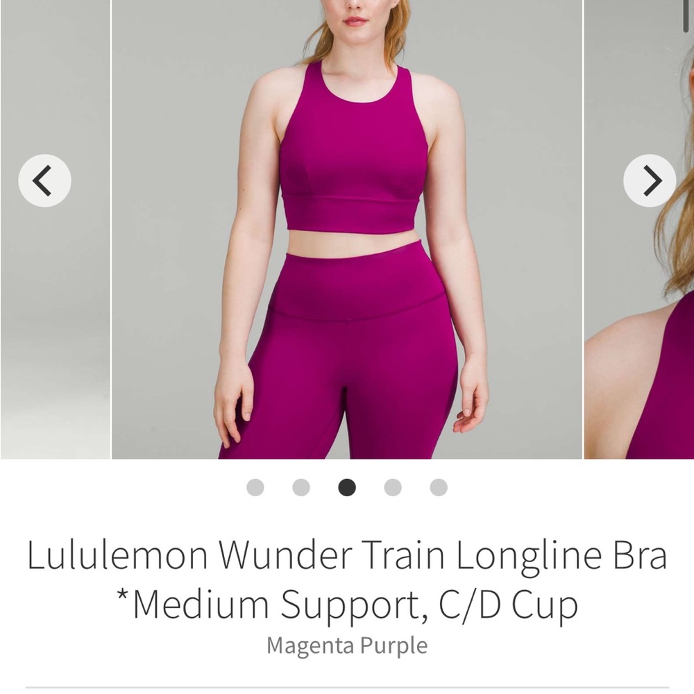 lululemon athletica Magenta Sports Bra